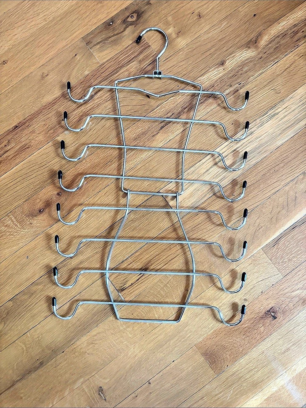 Silver Multi-Tier Closet Hanger Organizer